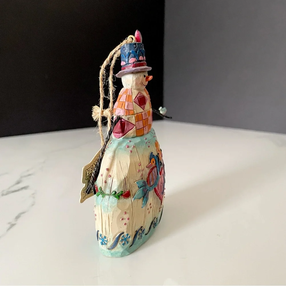 Snowman with Birds Ornament by Jim Shore